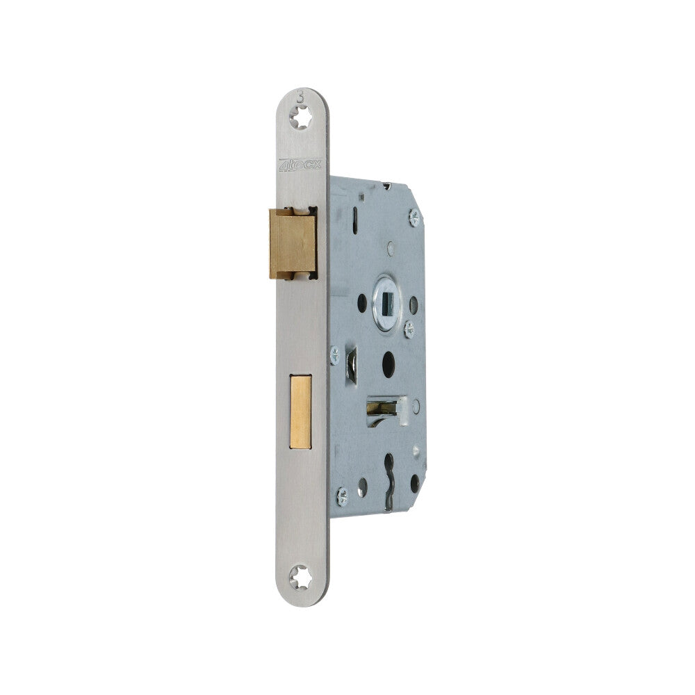 Vooraanzicht van 4Tecx dag- en nachtslot RVS 1266/87