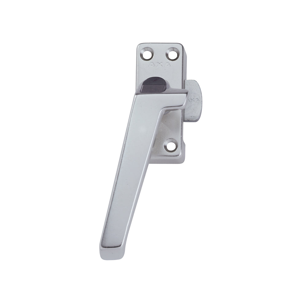 AXA 3308 raamsluiting met drukknop links aluminium kleur