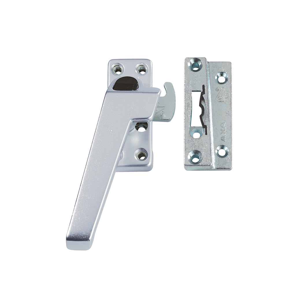 AXA 3318 raamsluiting met drukknop links aluminium