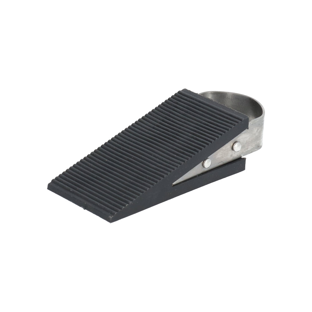 Deurwig 125 x 50 mm in zwart met RVS-afwerking, huismerk