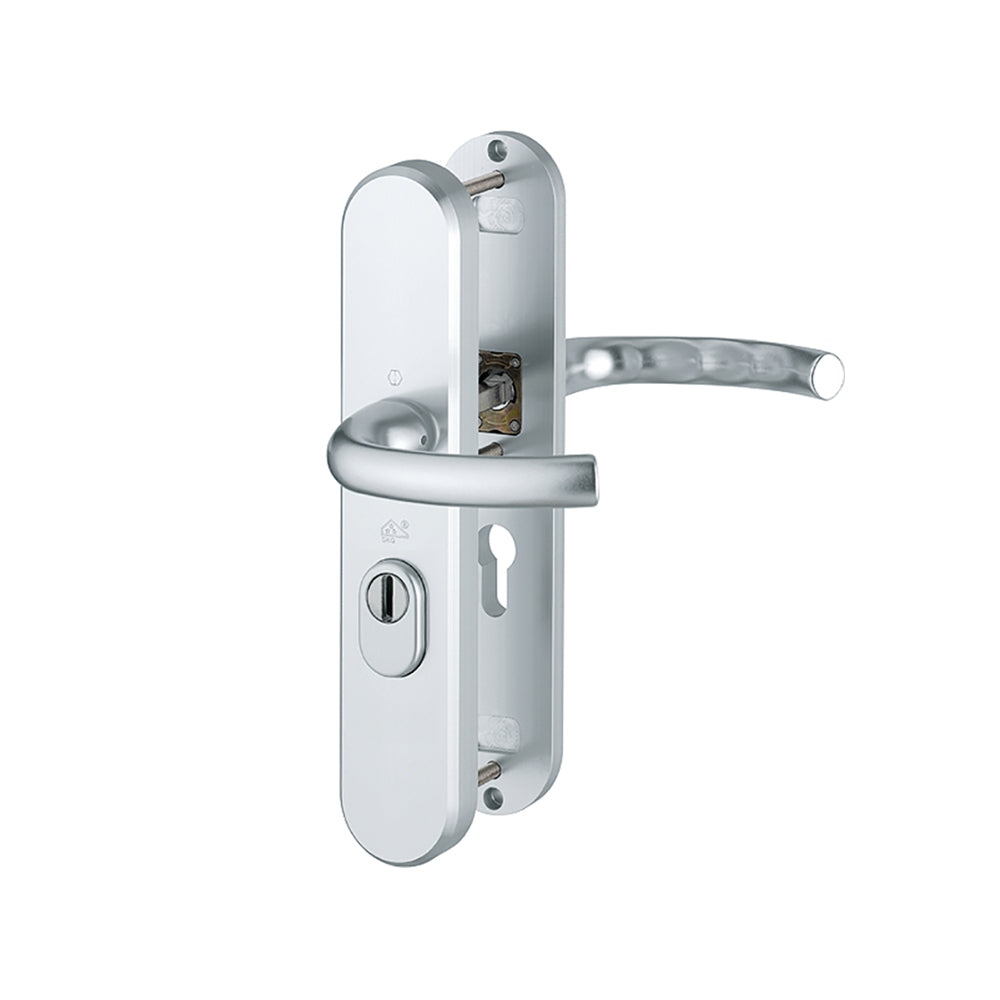 Hoppe Tokyo veiligheidsbeslag PC55 kruk/kruk met kerntrekbeveiliging F1 aluminium