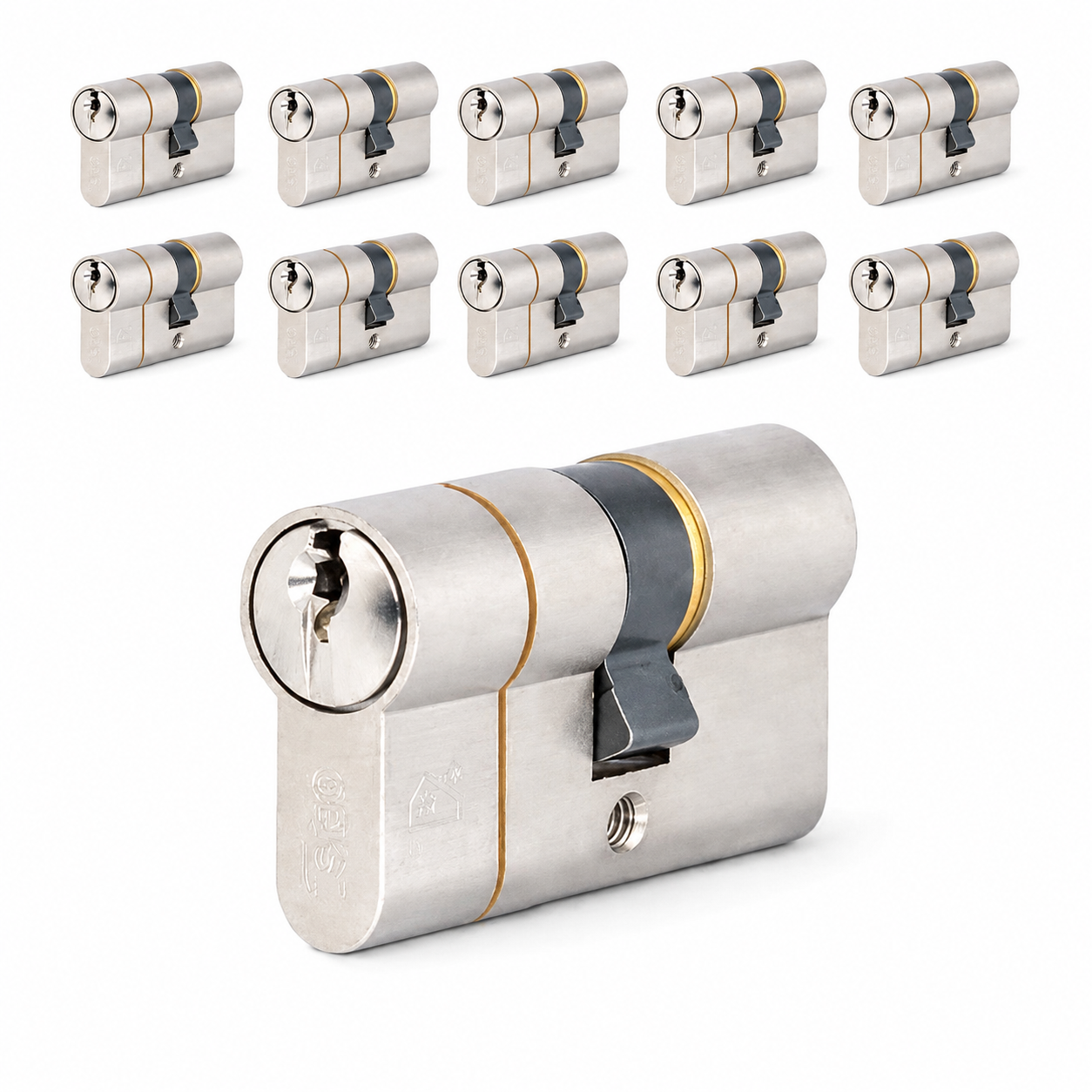 Iseo F6 Extra S veiligheidscilinder SKG*** 30/30 set van 10 gelijksluitend