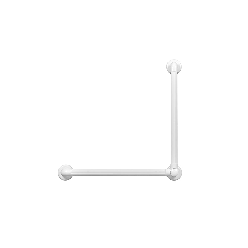 SecuCare Wandbeugel Basic Vario 2 wit ingesteld als 90 graden hoekbeugel