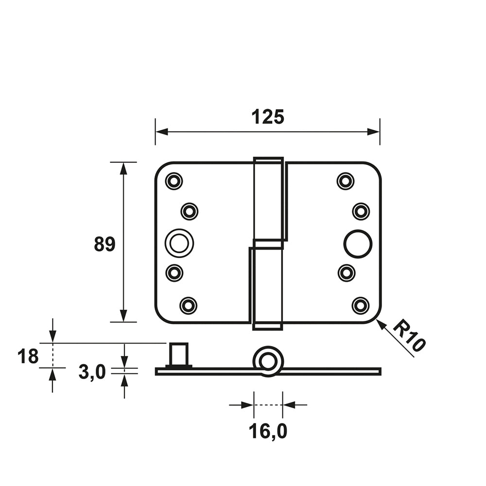 Technische tekening AXA Kogelpaumelle 1202 SKG*** 89x125 mm