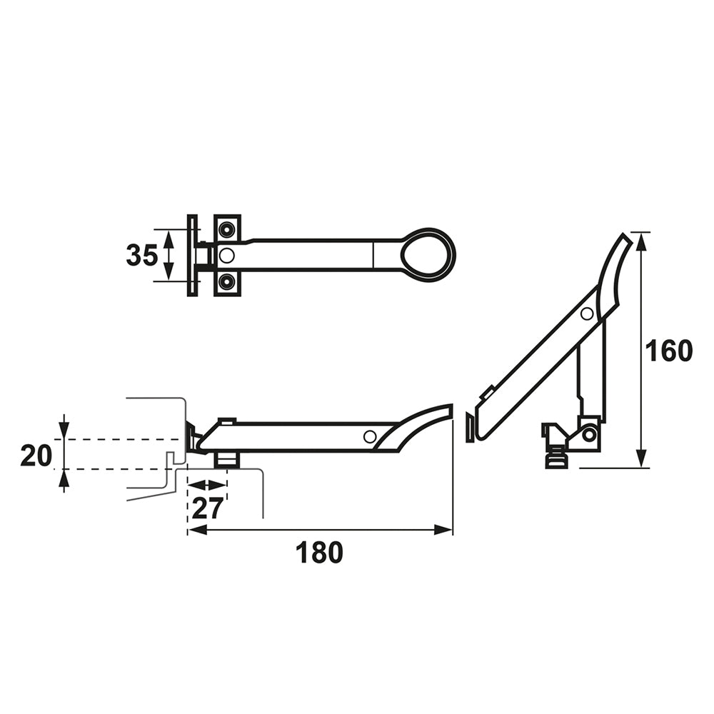 Technische tekening AXA combi-uitzetter 2640