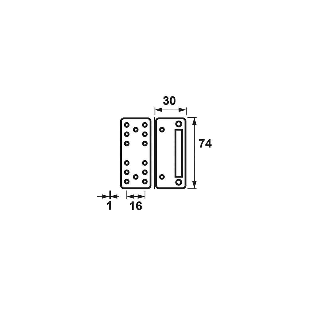 Technische tekening AXA Onderlegplaten set 3319