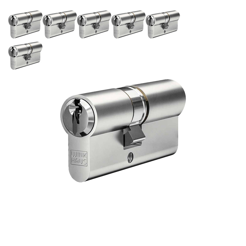 Winkhaus XR veiligheidscilinder SKG** 30/30 set van 6 gelijksluitend