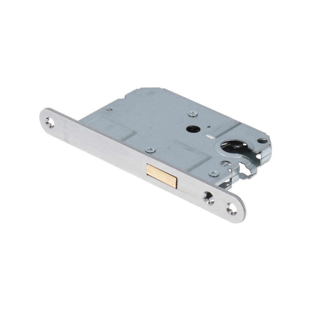 Liggend aanzicht van 4Tecx kastdeurslot met cilinder RVS 1258/87