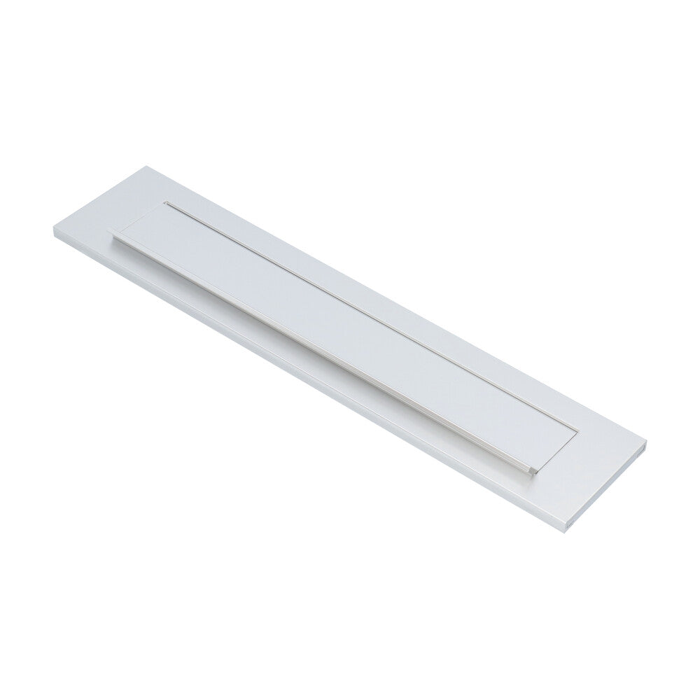 AMI briefplaat DL met veer, kleur aluminium F1, liggend