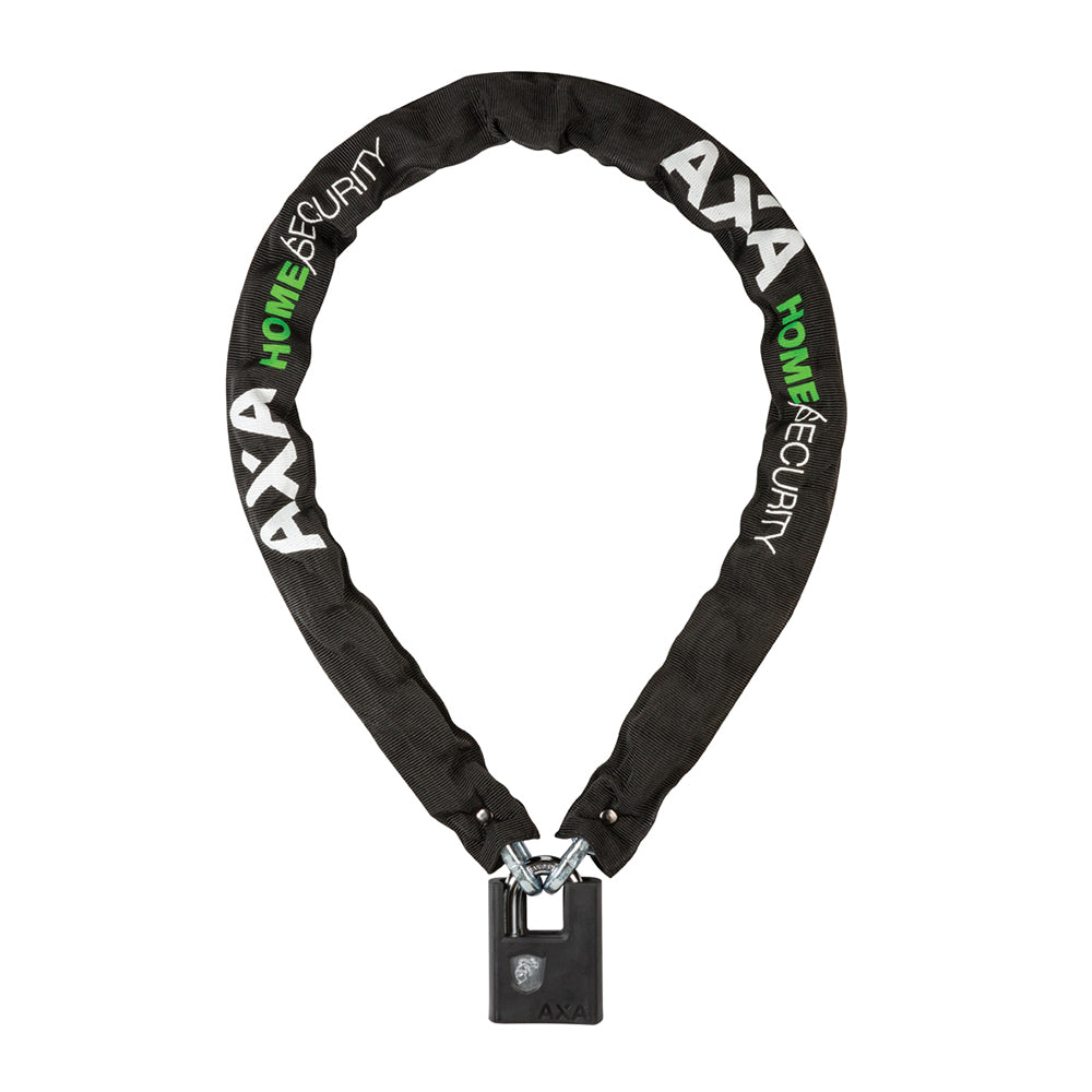 AXA Kettingslot 105 met hangslot — gehard stalen ketting van 105 cm met beschermhoes