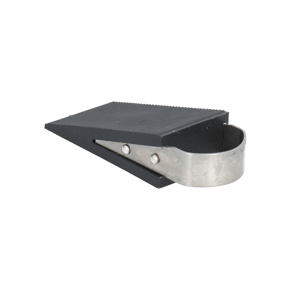 Deurwig 125 x 50 mm zwart met RVS-afwerking, zijaanzicht, huismerk