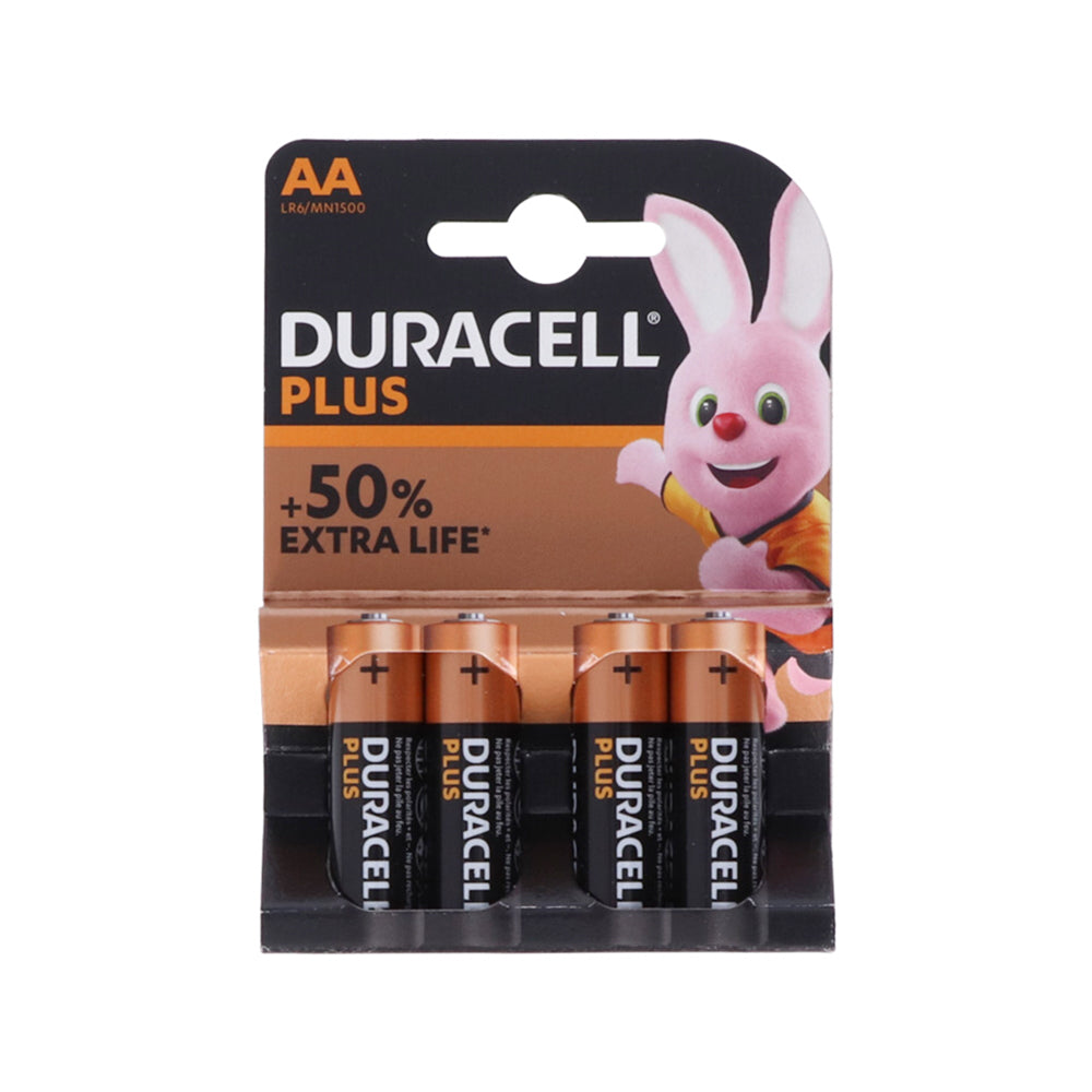 Duracell Plus Power AA alkaline batterijen, 4 stuks