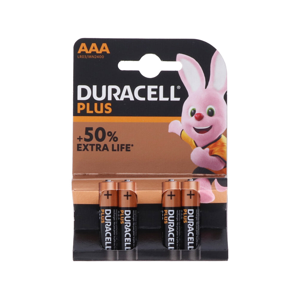 Duracell Plus Power AAA alkaline batterijen, 4 stuks