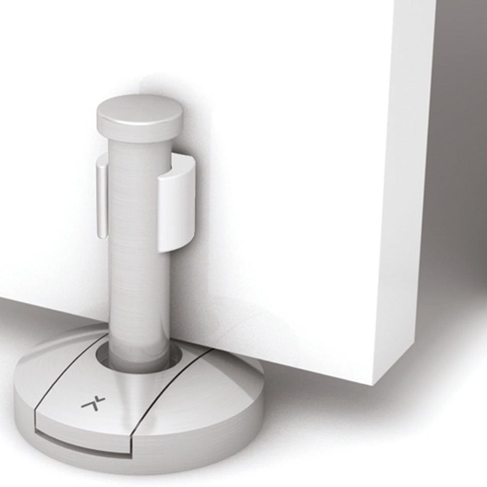 Dulimex Exceptor kierstandhouder SKG V1 RVS gemonteerd in de vloer.