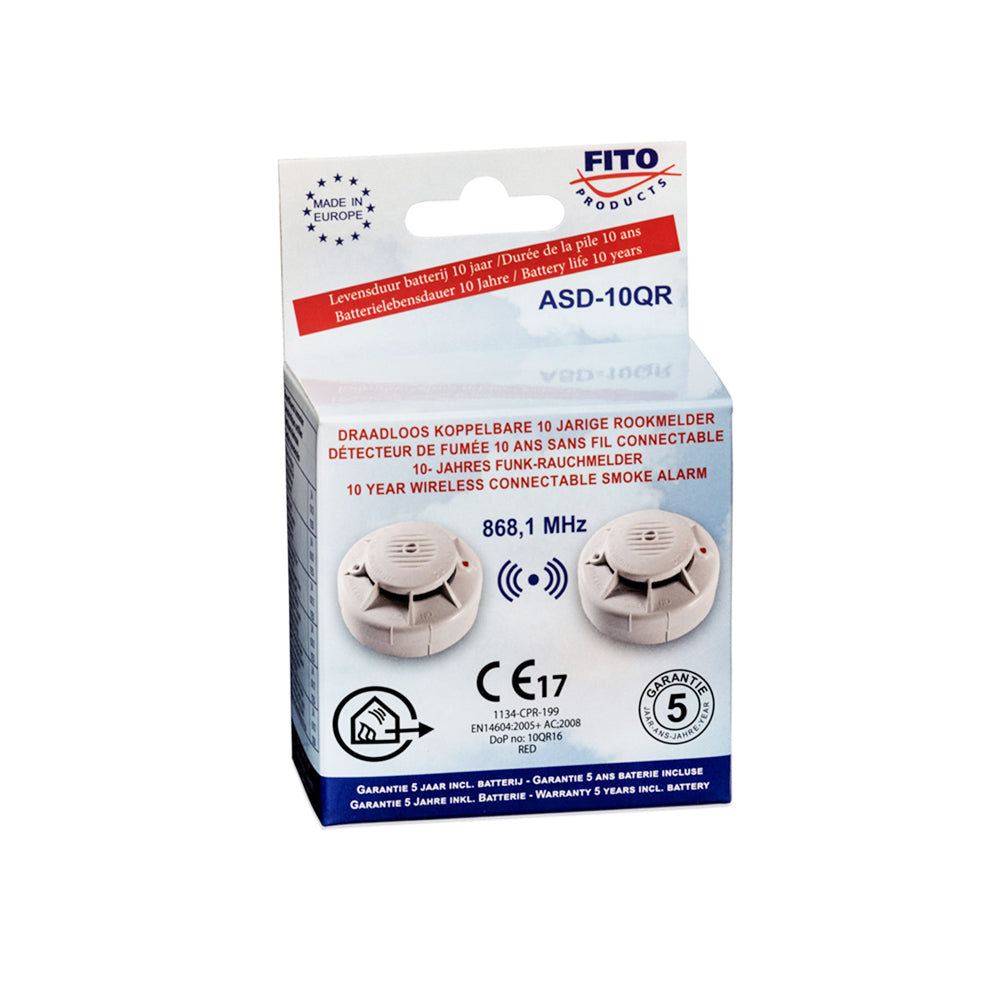 Fito Profiline rookmelder ASD-10QR draadloos koppelbaar