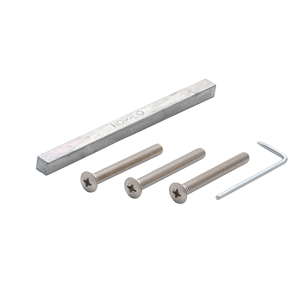 Hoppe bevestigingsset met snelstift voor inbraakwerende veiligheidsgarnituren. Geschikt voor kruk/ kruk uitvoering.