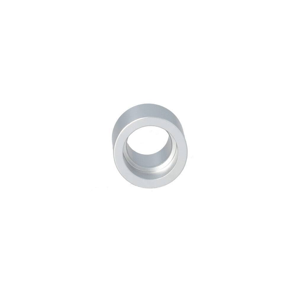 Hoppe krukhals verlengbus 20 mm F1 geanodiseerd aluminium zilver, voorkant