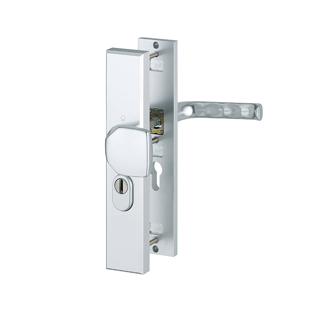 Hoppe London veiligheidsbeslag PC55 greep/kruk met kerntrekbeveiliging F1 aluminium