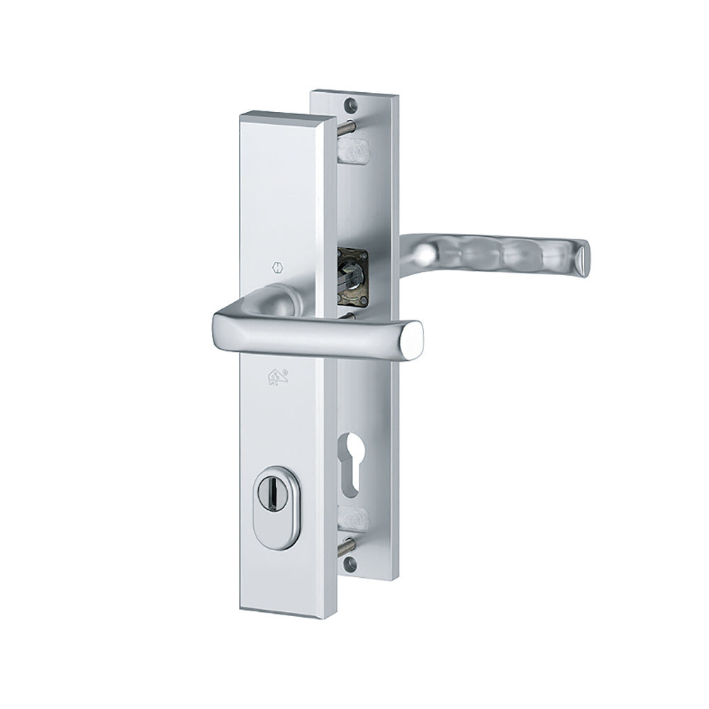 Hoppe London veiligheidsbeslag PC92 kruk/kruk met kerntrekbeveiliging F1 aluminium
