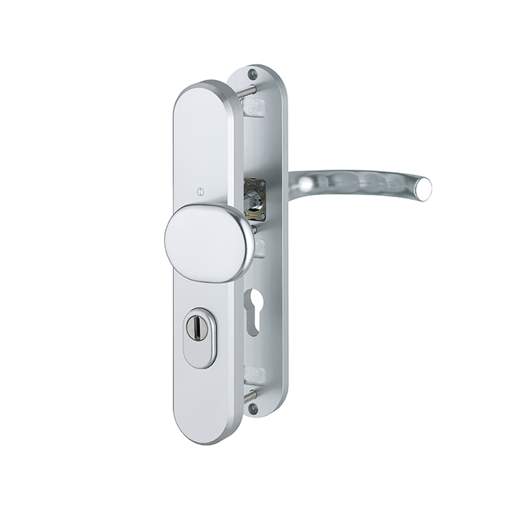 Hoppe Tokyo veiligheidsbeslag PC55 greep/kruk met kerntrekbeveiliging F1 aluminium