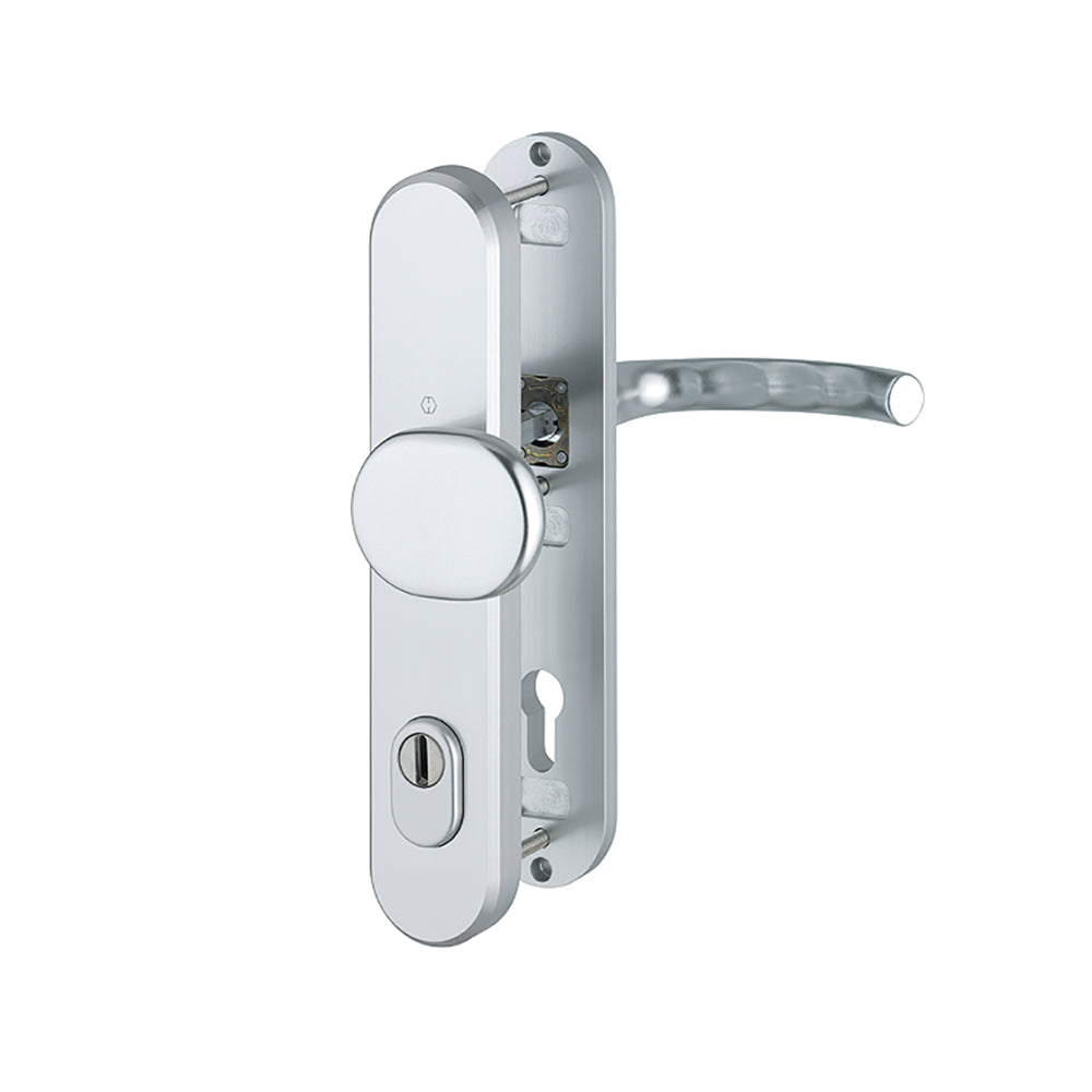 Hoppe Tokyo veiligheidsbeslag PC92 greep/kruk met kerntrekbeveiliging F1 aluminium