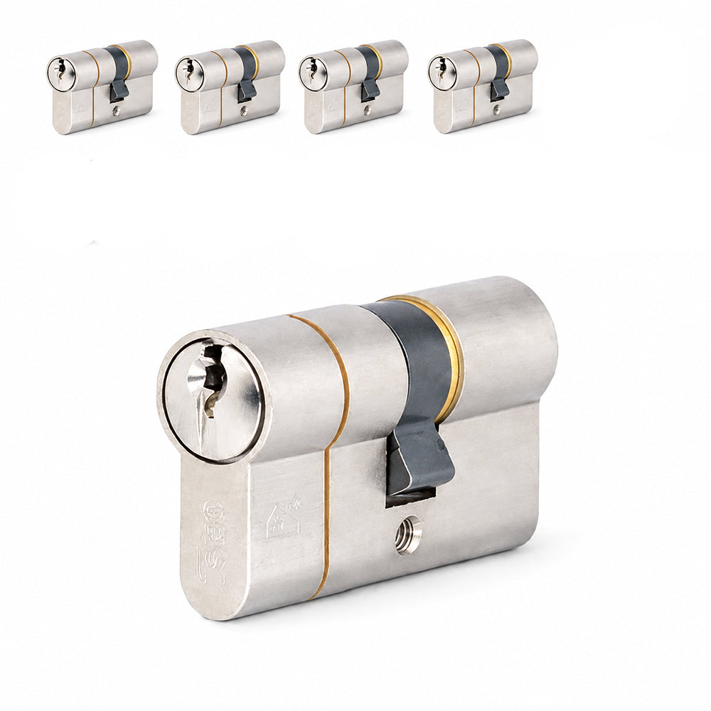 Iseo veiligheidscilinder F6 Extra S SKG*** 30/30 - set van 4 gelijksluitend