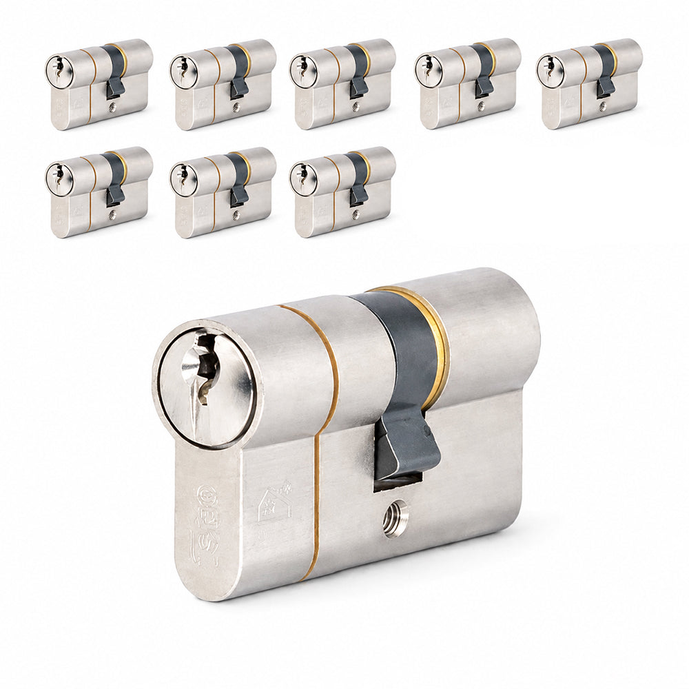 Iseo F6 Extra S veiligheidscilinder SKG*** 30/30 set van 8 gelijksluitend