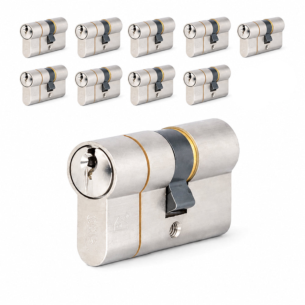 Iseo F6 Extra S veiligheidscilinder SKG*** 30/30 set van 9 gelijksluitend