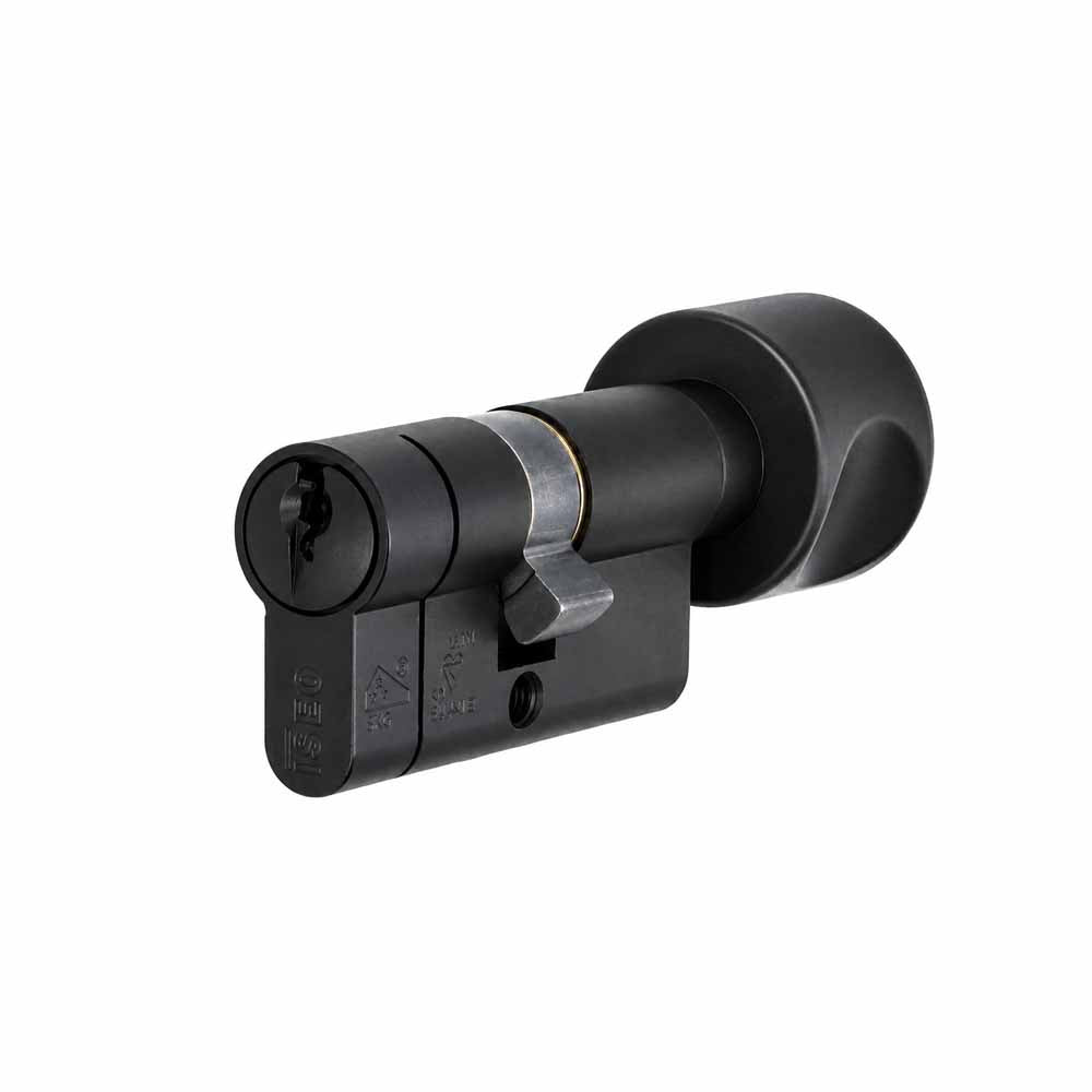 ISEO veiligheidscilinder F6 Extra S SKG*** knopcilinder in de kleur zwart