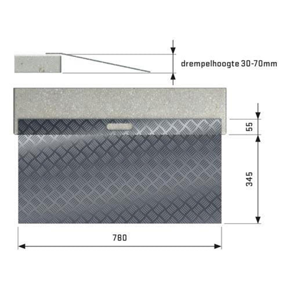SecuCare drempelhulp Type 2 zijaanzicht