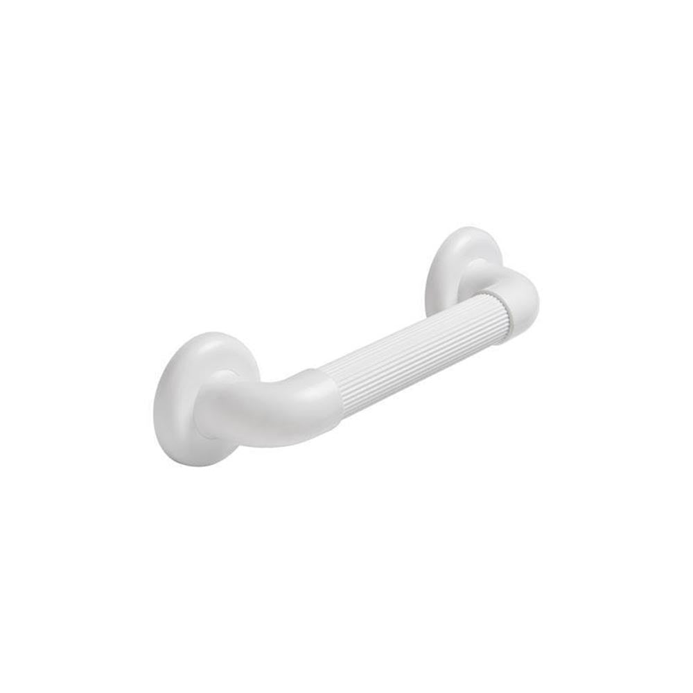 SecuCare Wandbeugel Basic wit 300mm — voordelige kunststof toiletbeugel met geribbelde greep