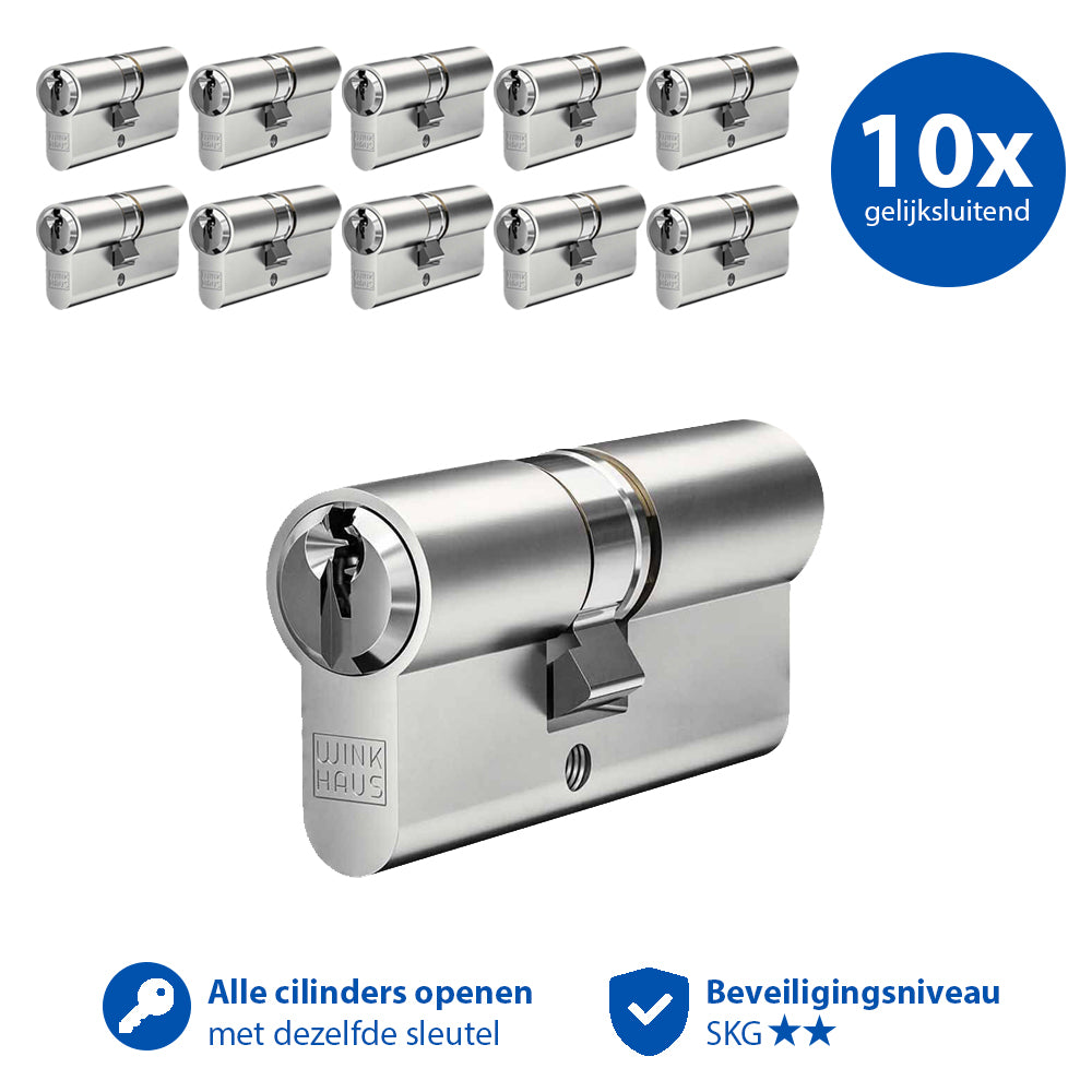 Winkhaus XR veiligheidscilinder SKG** een set van 10 gelijksluitend