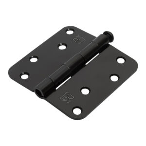 DX Scharnier met losse pen ronde hoeken 89x89 mm zwart gelakt